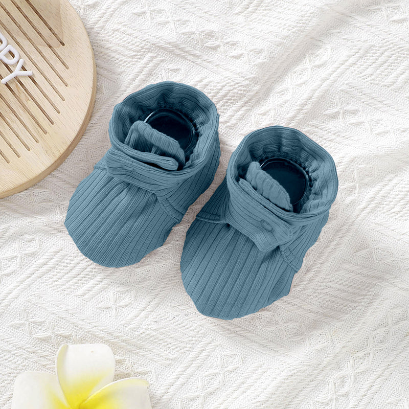 Ribbed Organic Cotton Baby Booties