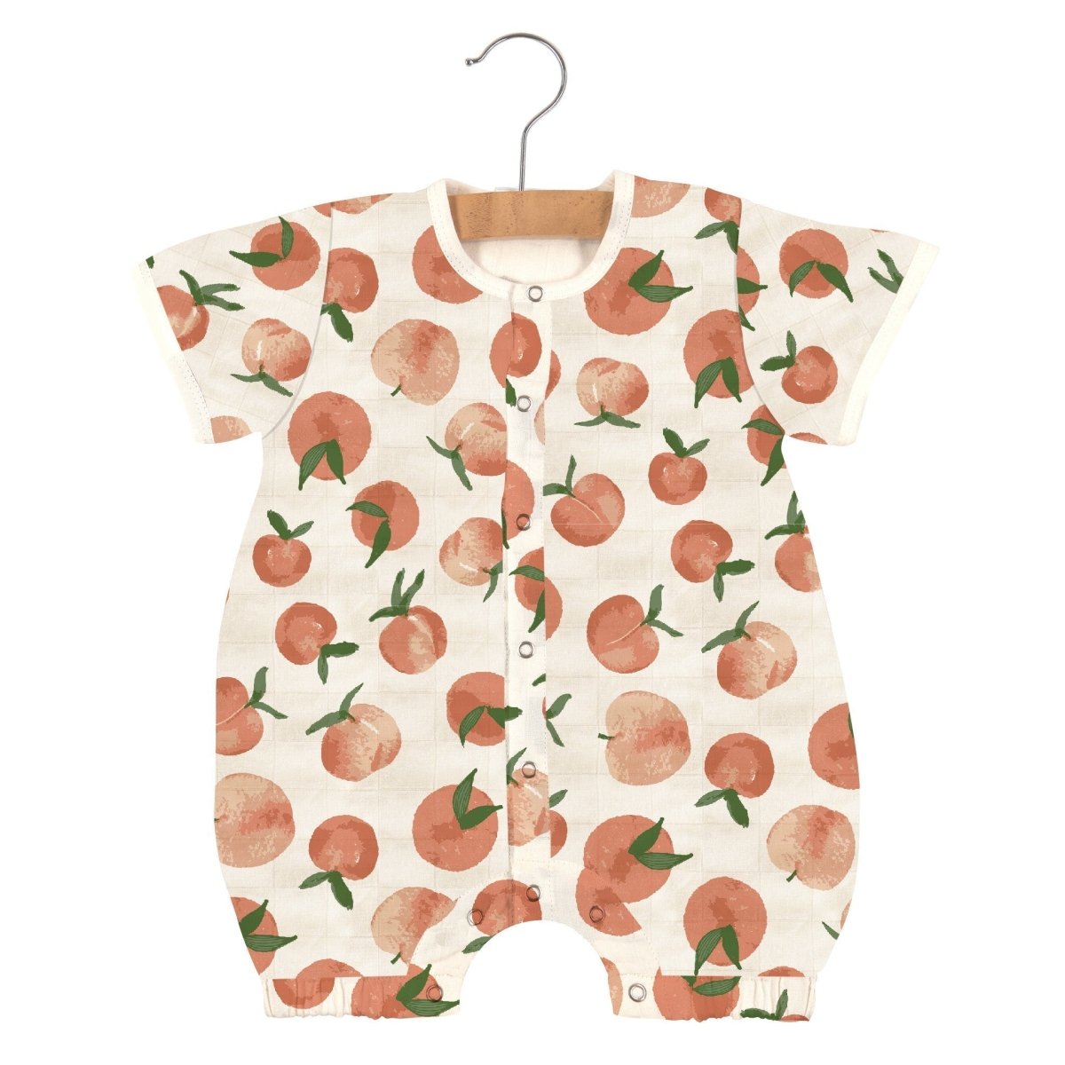 Carnelian Peaches Bamboo Mini Romper - babies - mall.shop