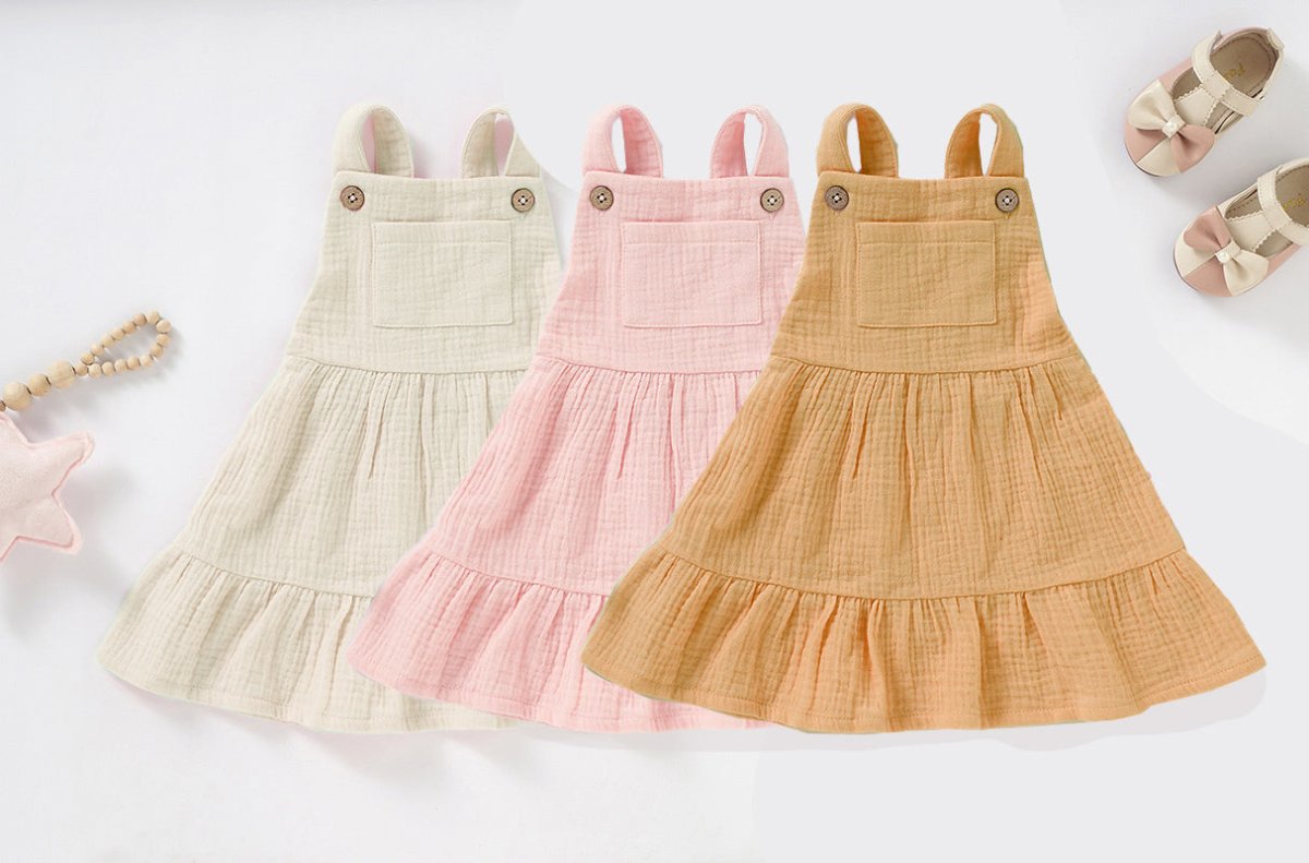 Organic Cotton Muslin Baby Dress - babies - mall.shop