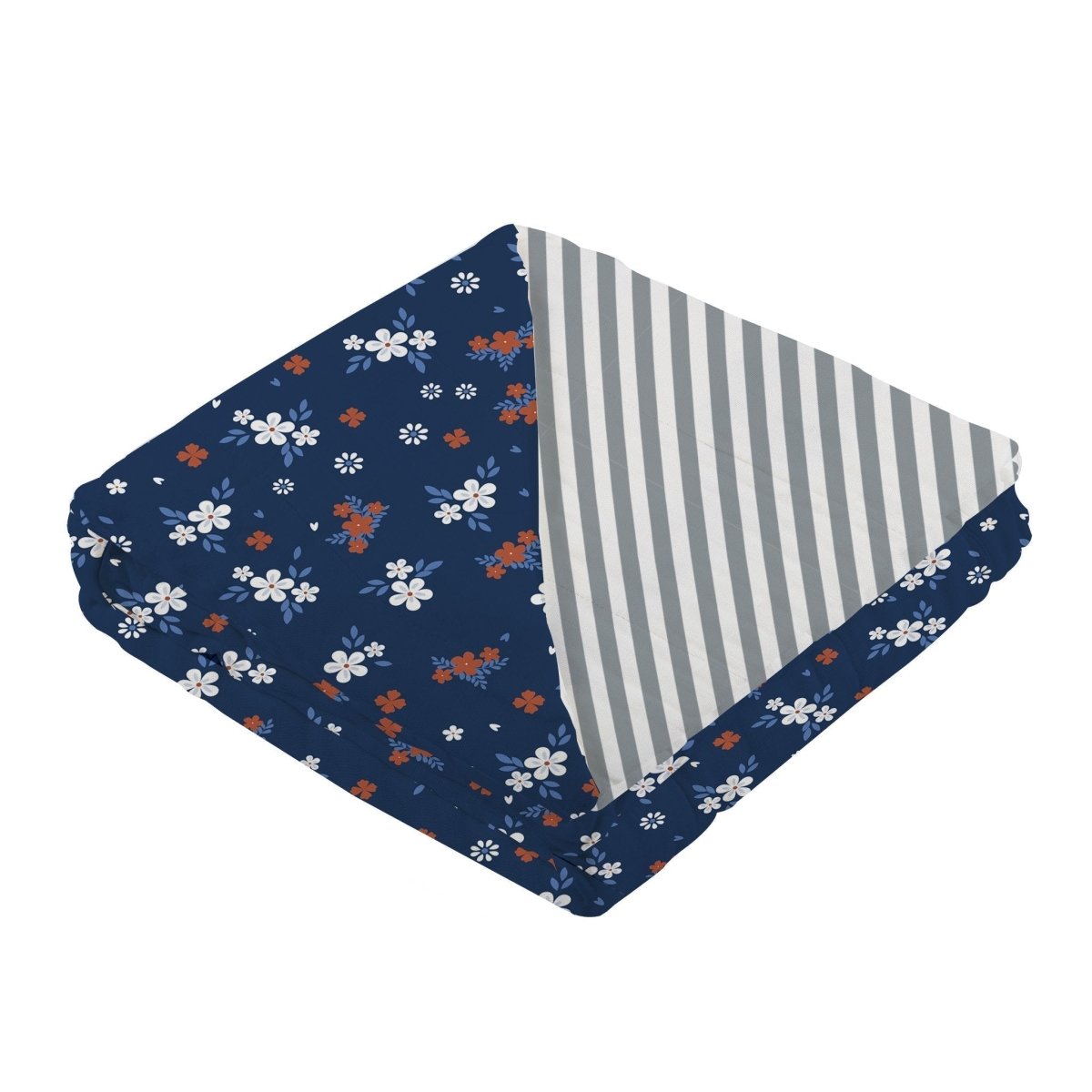 Serenity and Finley Stripe Bamboo Muslin Blanket - babies - mall.shop