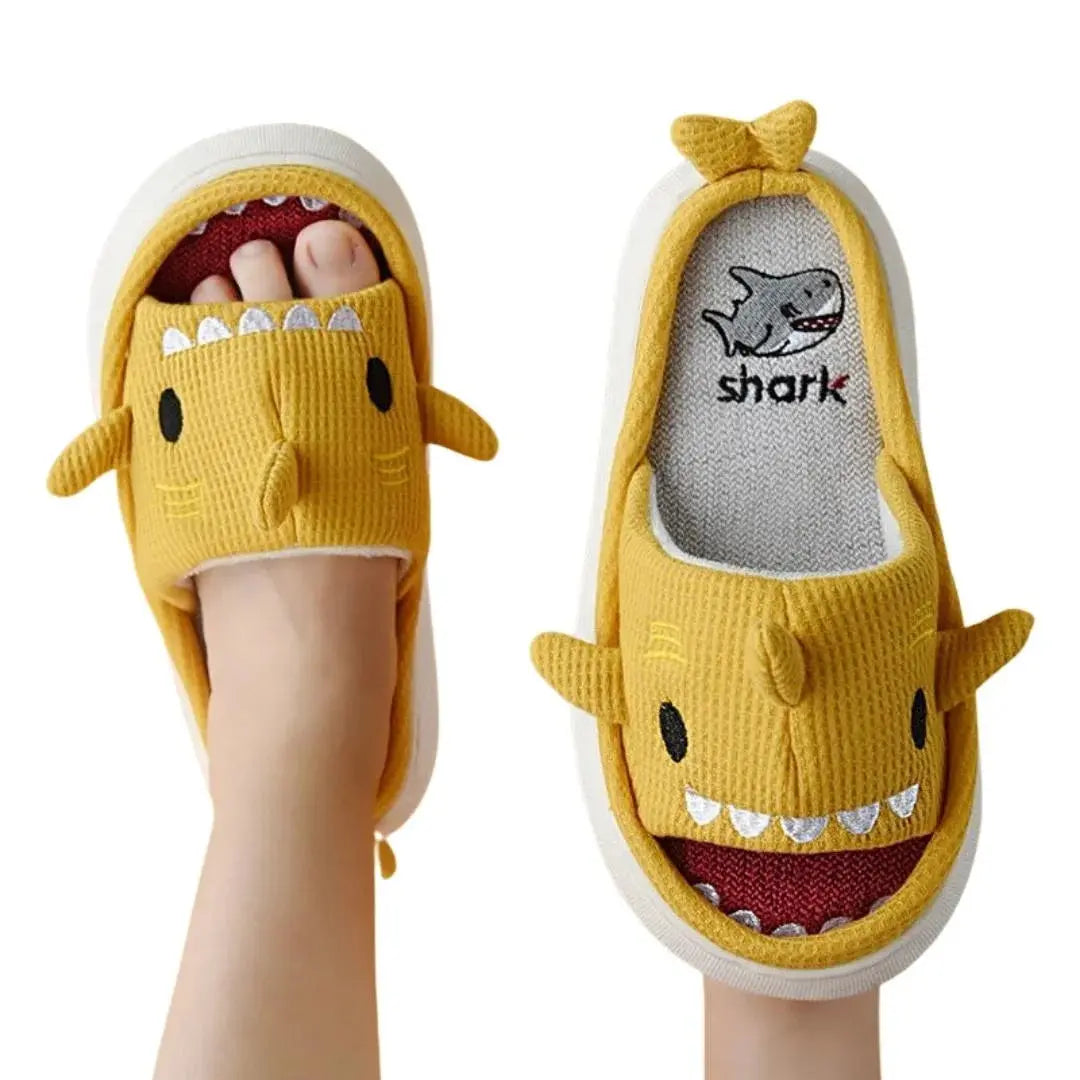 Thick Sole Shark Slide Yellow